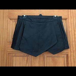 Zara black “leather” skort